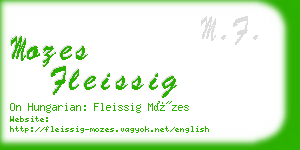 mozes fleissig business card